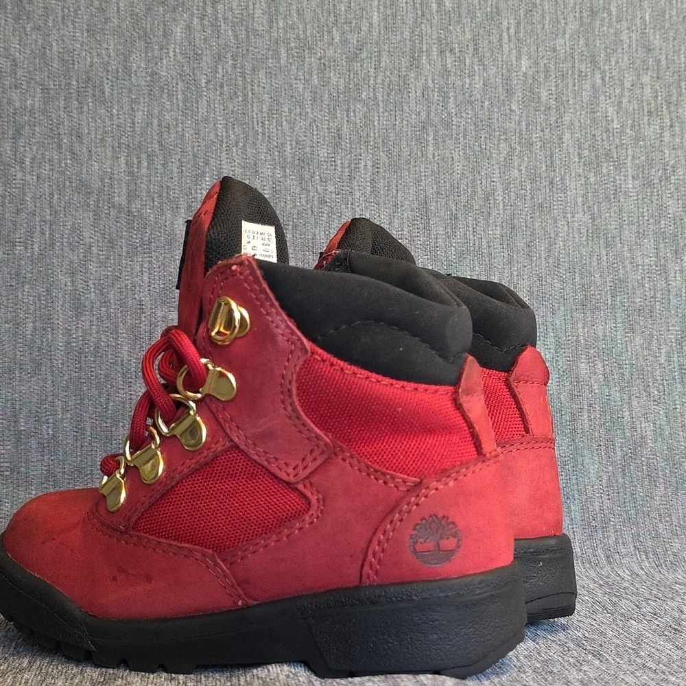 Timberland Toddlers Size 9 Retro Red Lace‎ Up - Picture 4 of 10